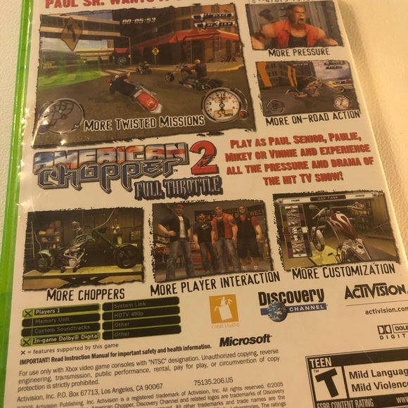 American Chopper 2: Full Throttle (Microsoft Xbox, 2005) Complete - Picture 4 of 5